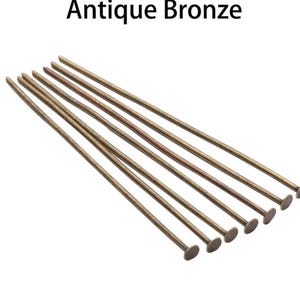 Rods or flat-head nails, various lengths to choose from: gold, silver, bronze