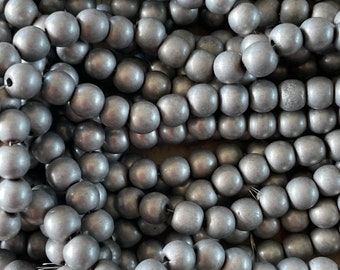 Perle hématite argent mat rond, 6mm,lot de 20 perles