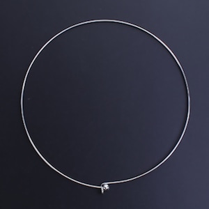 Choker, 304 stainless steel choker, gold or silver, bangle, rigid, 45cm, ball clasp
