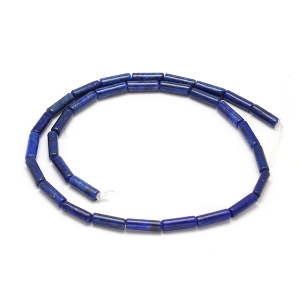 Perle tube lapis lazuli grade A,lot de 20 perles