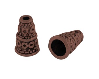 Copriperlina conica in metallo ramato 10x7mm, set da 20 Pz