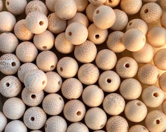 Bamboo beads, 8 or 10 mm, set of 10 beads