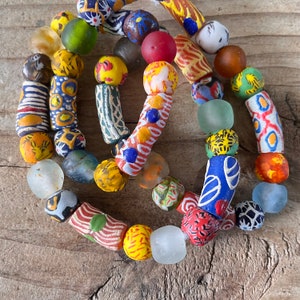 African pearl from Ghana, mix of 6 pearls
