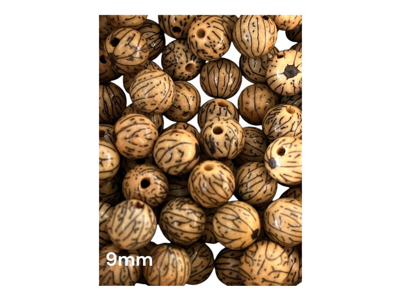 Natuurlijke plantenzaad Starmoon Bodhi 6/8/9/10 mm, Lotus Bodhi gebeds Mala kralen 9 mm