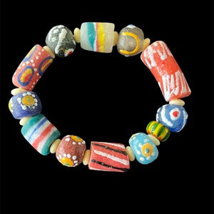 African bead from Ghana, mix of 10 beads