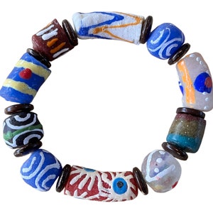 African bead from Ghana, mix of 10 beads