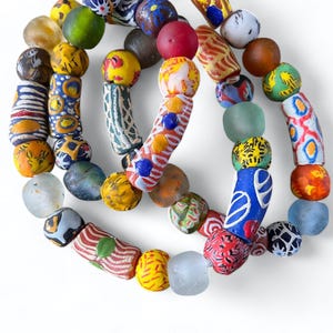 African pearl from Ghana, mix of 5 pearls