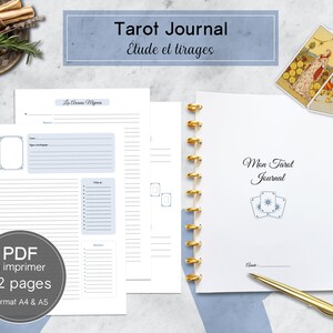 Tarot journal PDF à imprimer 42 fiches en français à télécharger et imprimable aux formats A4 et A5 image 2