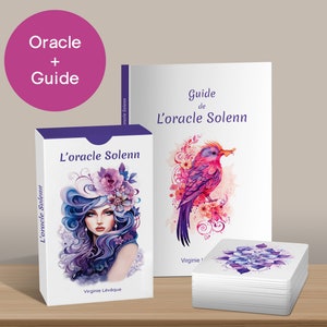 Oracle Solenn et son guide en français, Jeu de 59 cartes et Livret d'interprétation des cartes de 68 pages au format A6