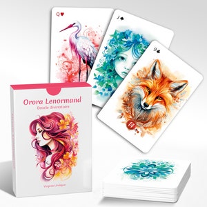 Orakel Orora Lenormand, Wahrsagespiel mit 36 Karten auf Französisch