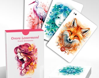 Oracle Orora Lenormand, divinatory game of 36 cards in French