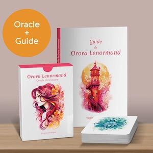 Orora Lenormand et son guide en français, oracle de 36 cartes et son Livret de 80 pages au format A6 .
