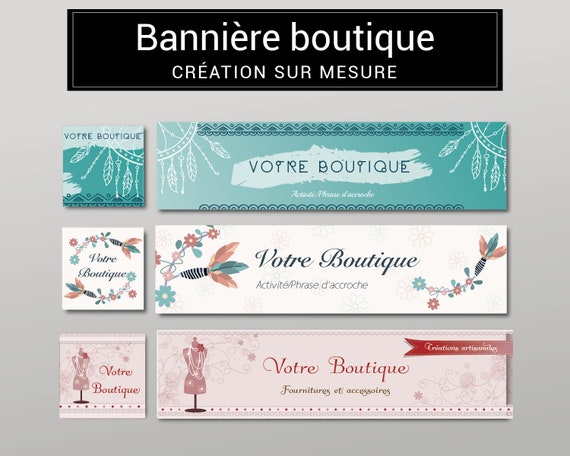 Custom Web Banner Creation Banner Social Networks Blog And Etsy