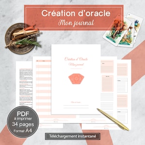 Create your oracle, practical journal to print for the creation of divinatory card games and personal development, A4 PDF file