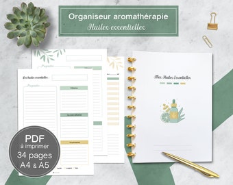 Printable Essential Oils Organizer - An Aromatherapy Journal