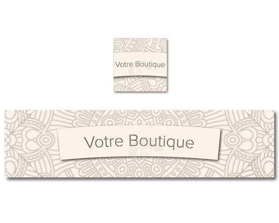 Banner Graphic Understated Beige Banner Banner Etsy Etsy