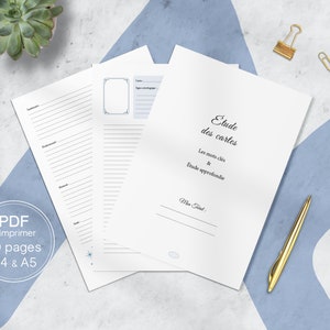 Tarot journal PDF à imprimer 42 fiches en français à télécharger et imprimable aux formats A4 et A5 image 3