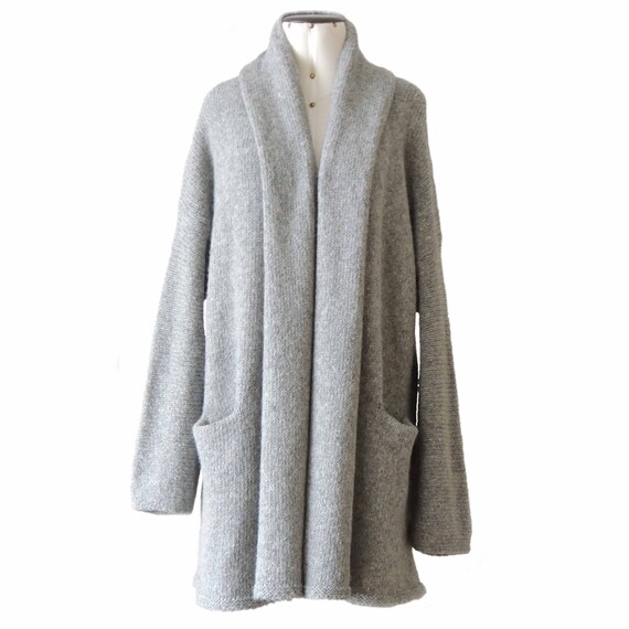 oversized shawl collar cardigan