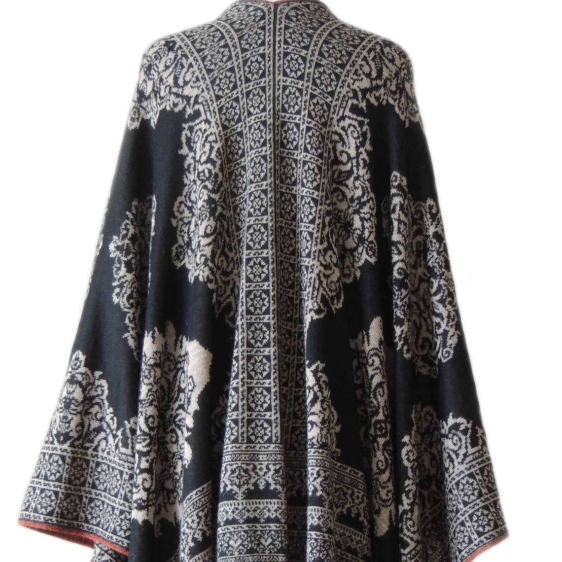100% Baby Alpaca Woven Ruana