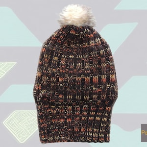 Unisex beanie, sheep wool hat with pom pom, handknitted winter beanie, lined hat extra warm women hat men hat  sustainable, fair trade.
