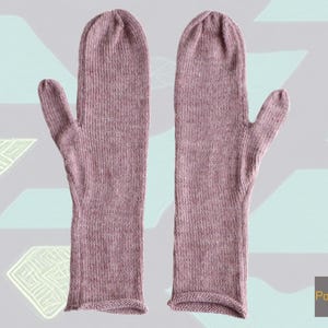 Women gloves, knitted mittens baby alpaca 100%, women alpaca wool mittens, winter alpaca gloves color pink alpaca woolen women&#39;s gloves.