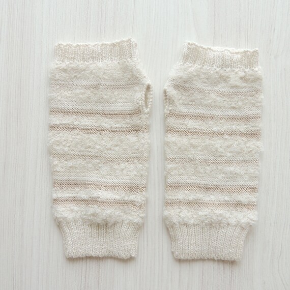 fine knit fingerless gloves