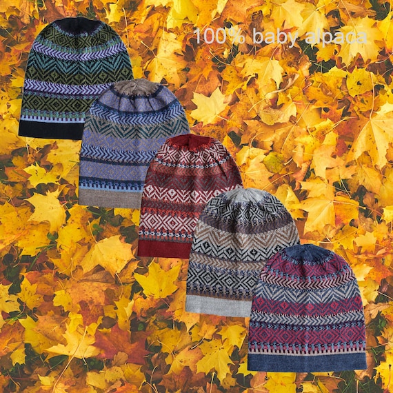 100% Baby Alpaca Multicolored Beanie NWT Kid main image 4