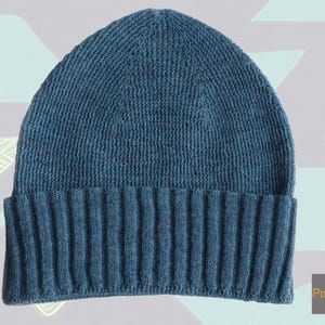 Unisex beanie  alpaca 100%, Soft and Stretchy sky blue alpaca hat with Ribbed Edge, unisex rib cuff beanie, fits for almost everybody.