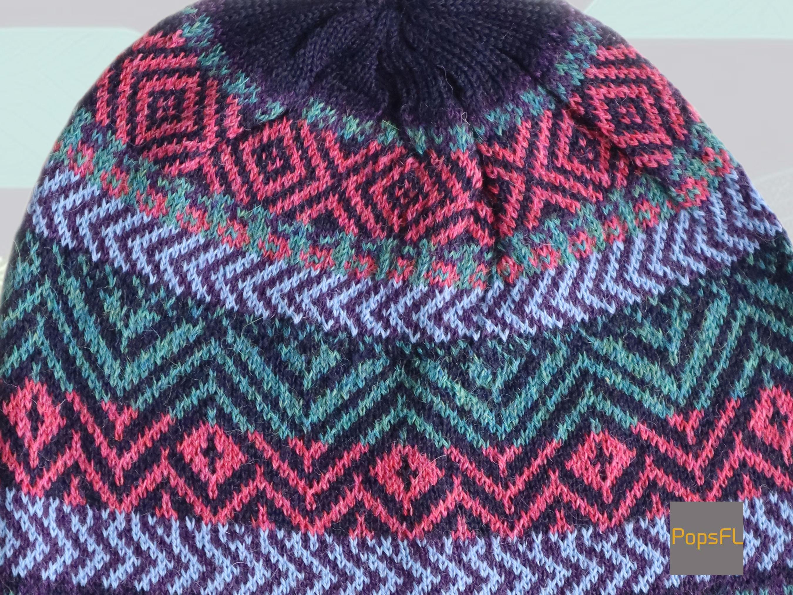 100% Baby Alpaca Multicolored Beanie NWT Peruvian Dots Beanie Alpaca Heavy Knit Bright Shades Adult  main image 4