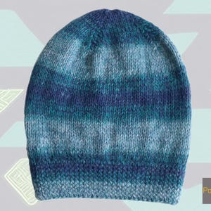 Unisex Baby Alpaca Beanie | Hand-Knitted Wool Hat in Blue, Turquoise, Gray | Winter, Cold Weather, Warm & Cozy Gift