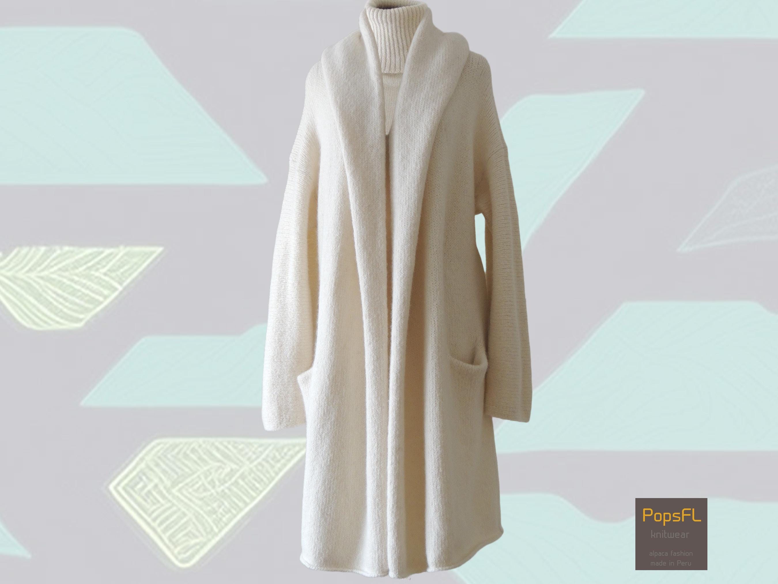 Alpaka mantel mit kapuze