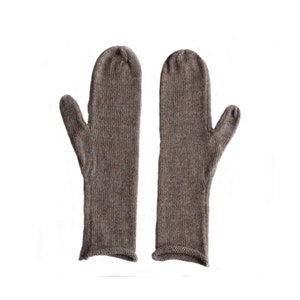 Mittens baby alpaca 100%, taupe women alpaca wool mittens, alpaca gloves women&#39;s  gifts