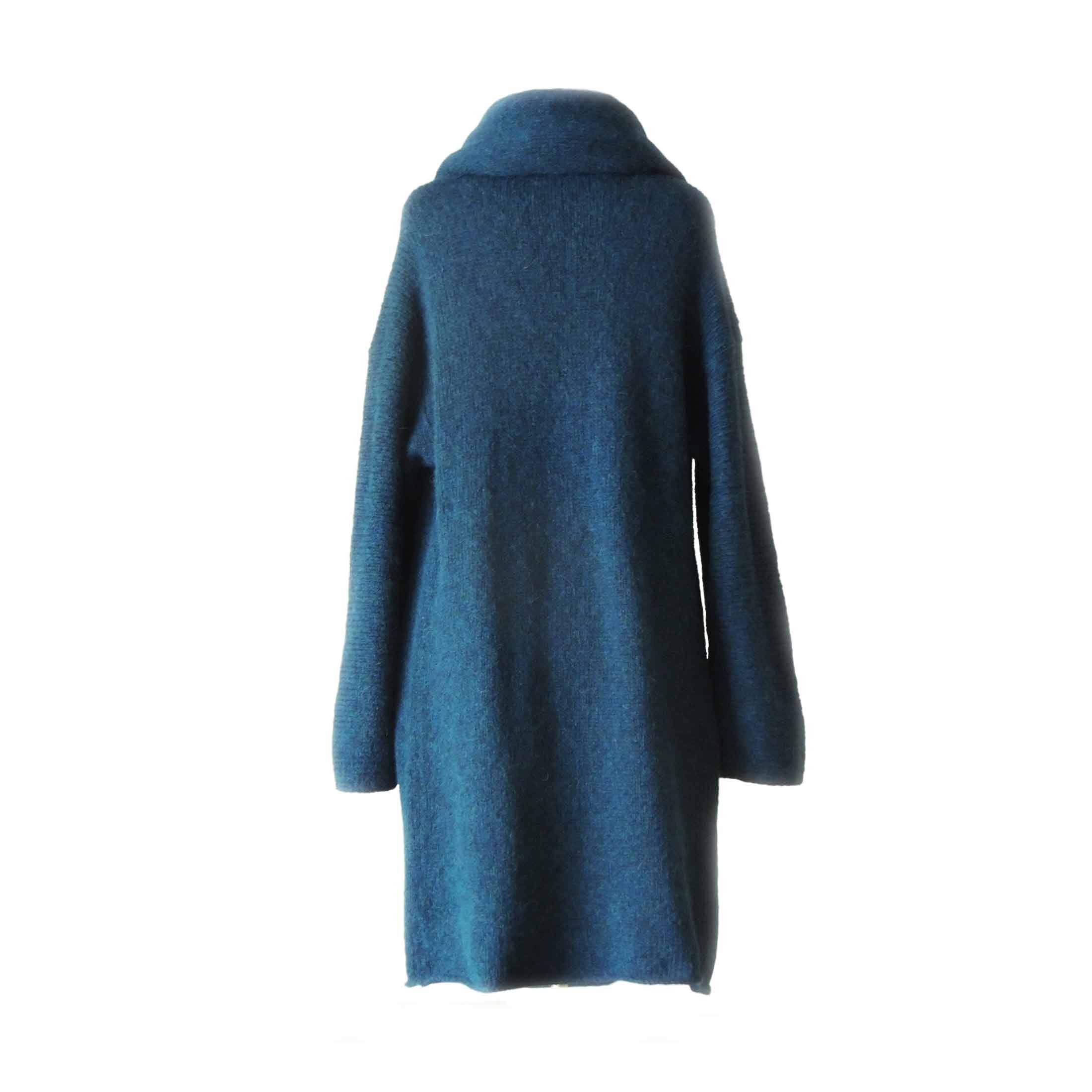 Capote Coat Cardigan Hand Knitted Oversized Hooded / Non - Etsy