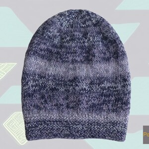 Unisex Beanie | 100% Baby Alpaca | Hand-Knitted Hat |  Gray shades