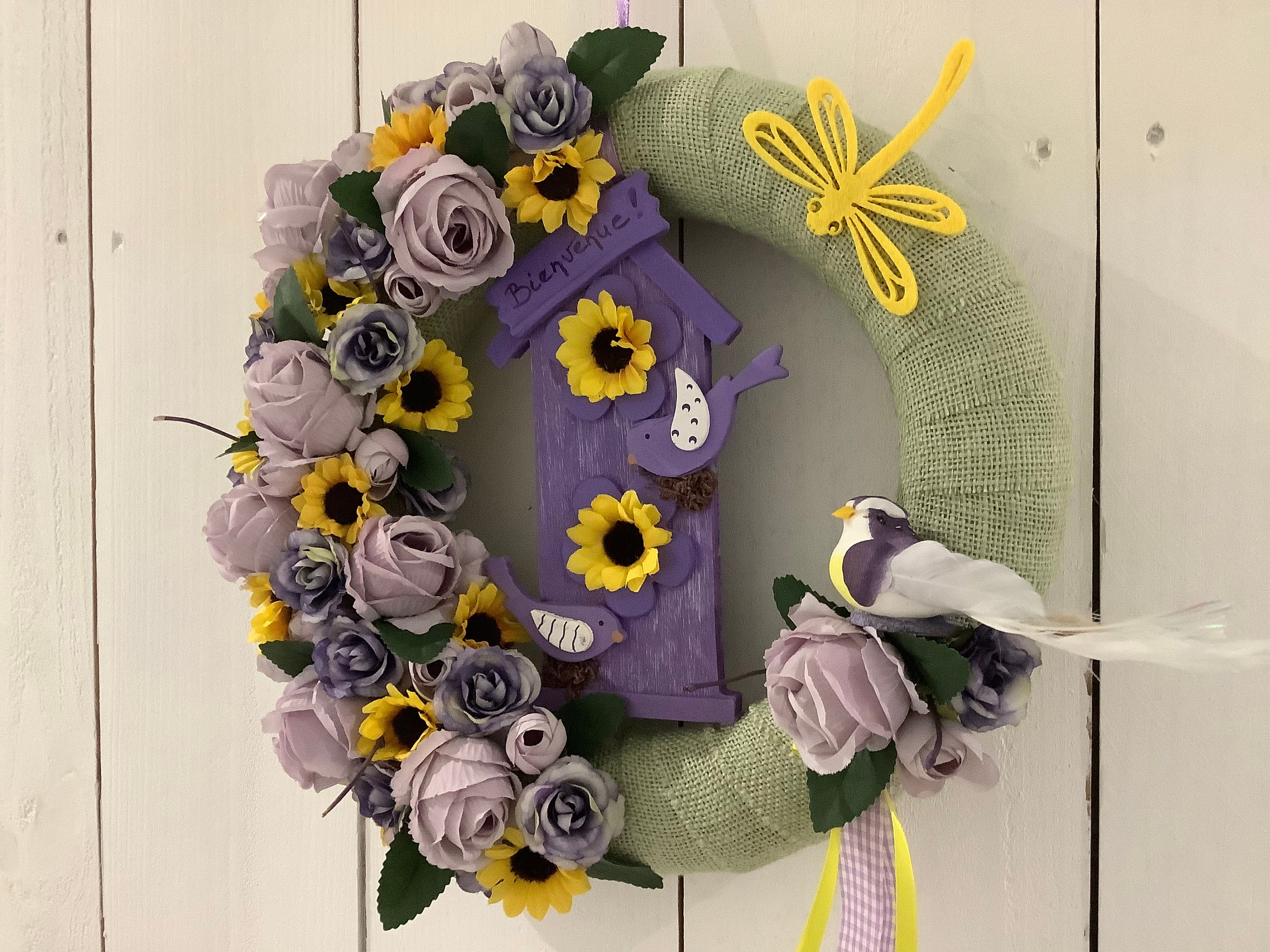 Décoration Pâques/Printemps - Couronne à Suspendre