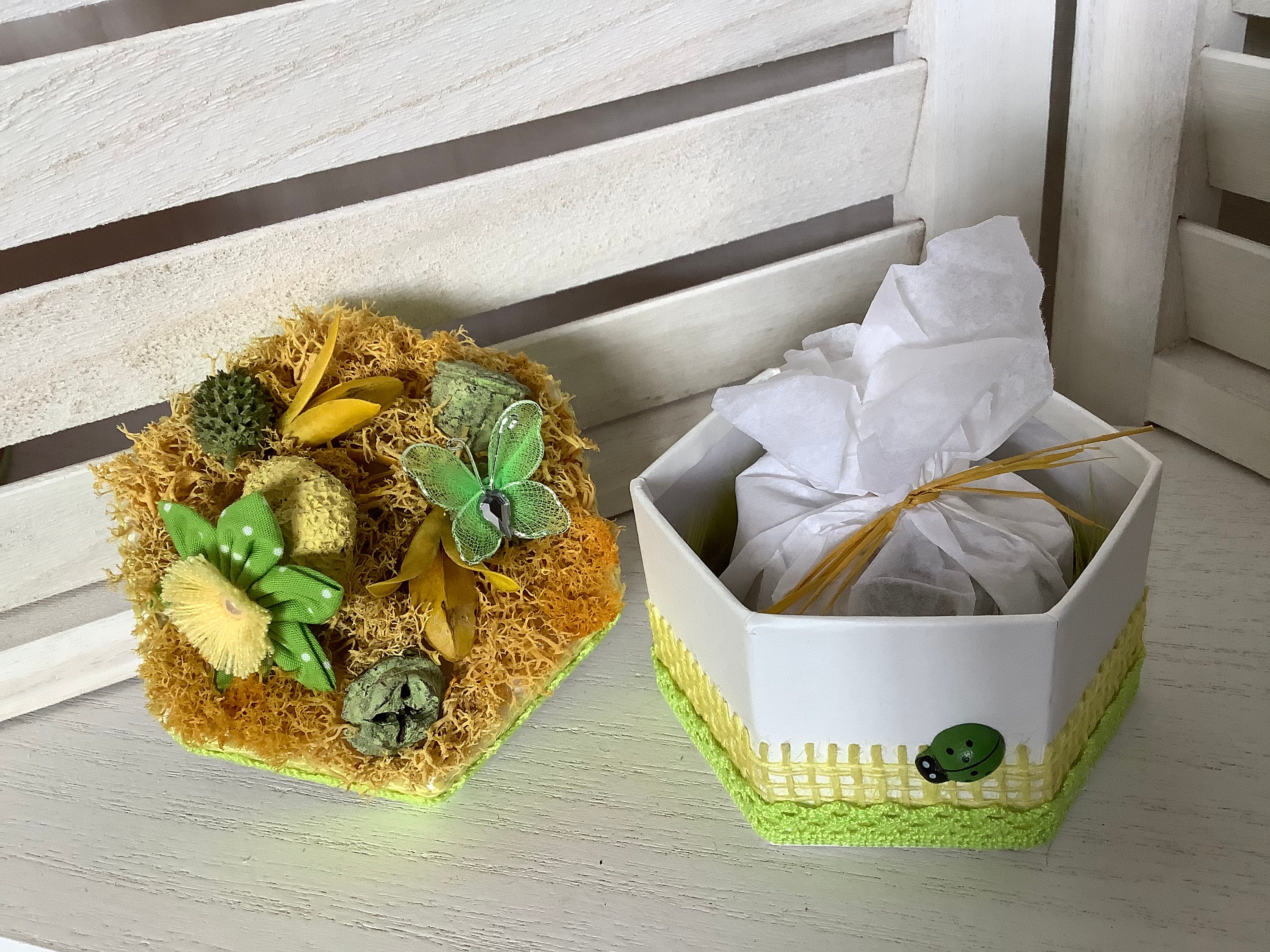 Boîte Décorative avec Son Savon Artisanal