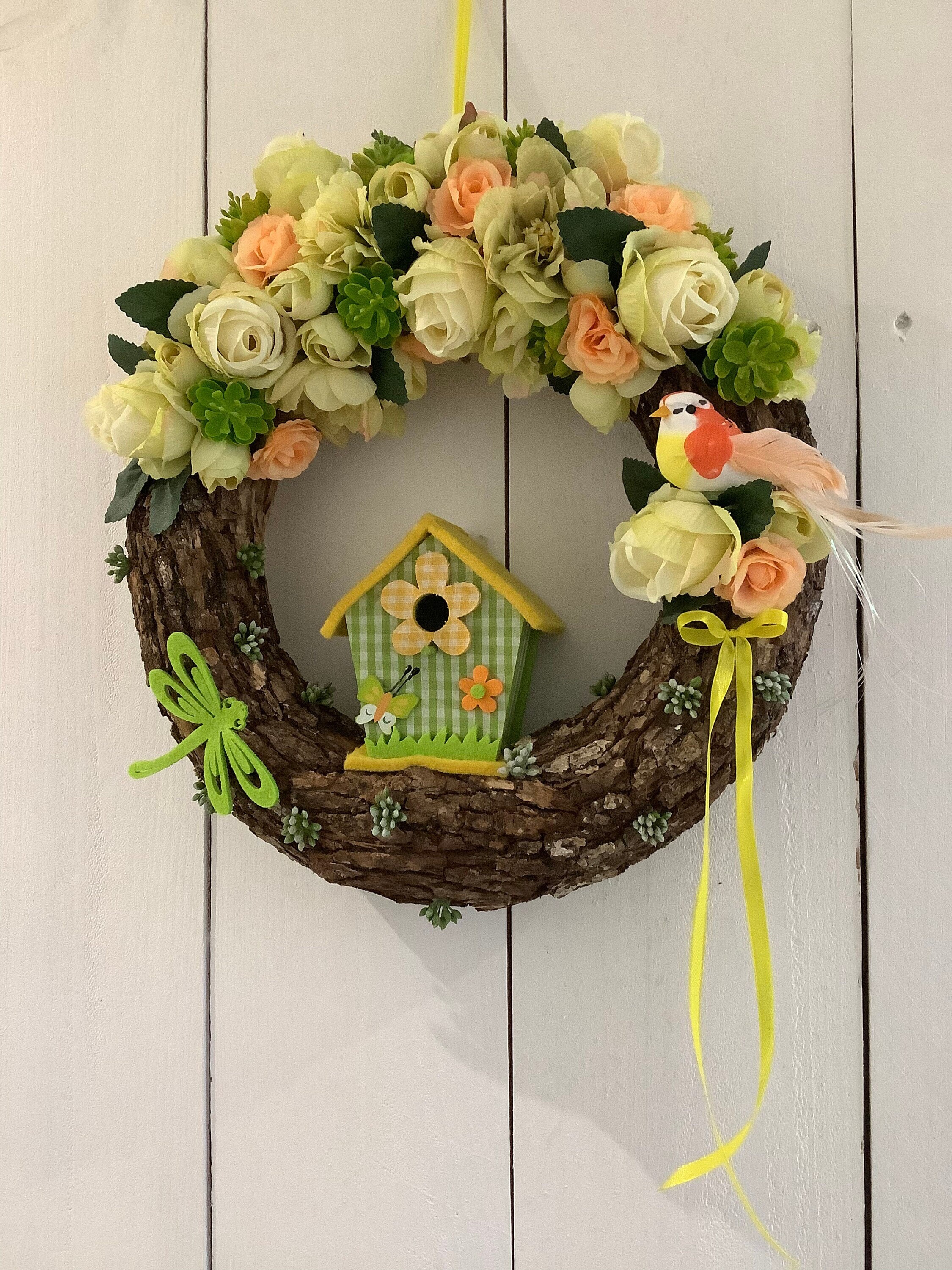 Décoration Pâques/Printemps - Couronne à Suspendre