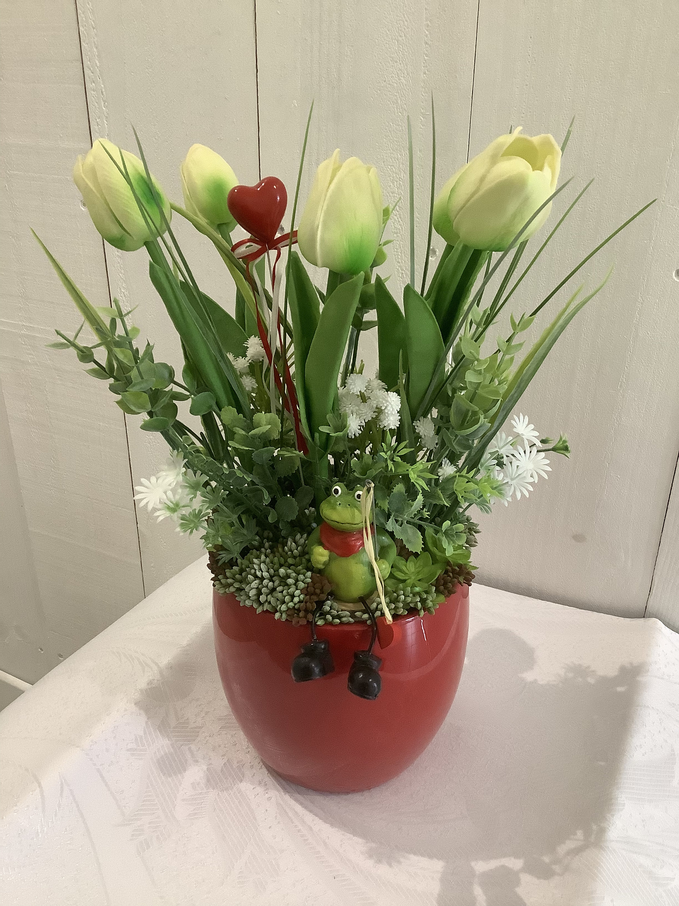 Cadeau Fête Des Mères - Joli Arrangement Floral en Cache-Pot Pour Printemps