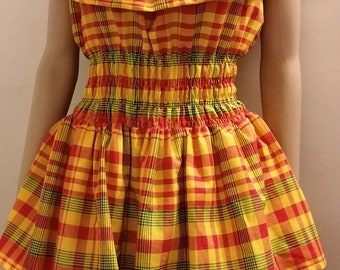 madras plaid dress womens