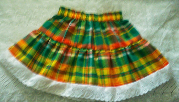 Buy Jupe Fille En Madras Et Dentelle Online in India Etsy