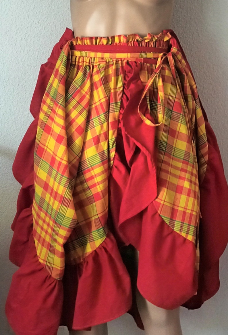 Women's very flared Madras skirt image 3