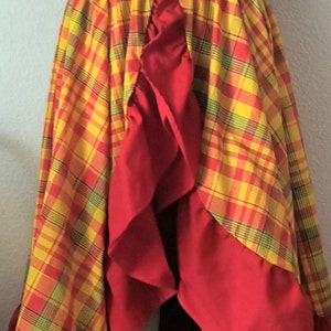 Women's very flared Madras skirt image 2