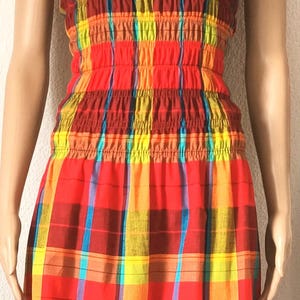 Robe Femme en Madras et Smock