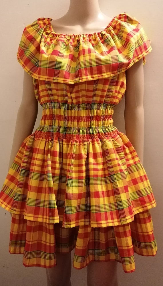 Robe femme Smock e en Madras
