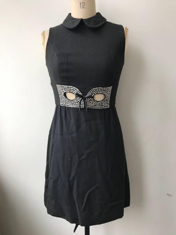 black collared dress