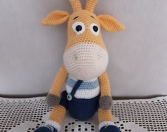 Crochet giraffe, crochet animals, plush, Giraffe, birth gifts, children's gifts, baby room decoration.