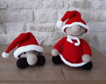 Santa Claus, gnome, imaginary character, Christmas decoration, gifts, decorative figurine, crochet animals, christmas ball, home decoration