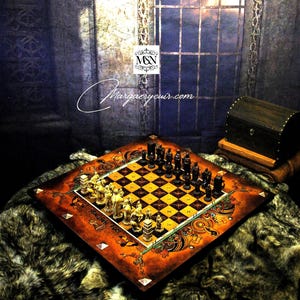 Medieval leather chess set, Hastings 1066