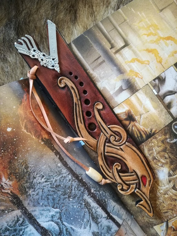 Vikings leather bookmarks