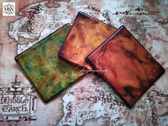 Fantasy leather mouse pads, LOTR inspired